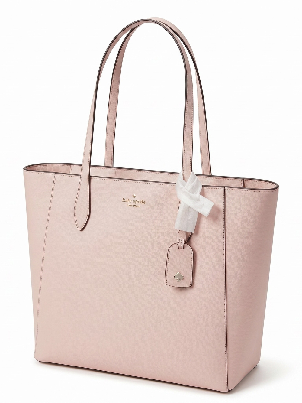 KATE SPADE NY Dana Rose Smoke Leather Large Tote Bag - Picture 3 of 16